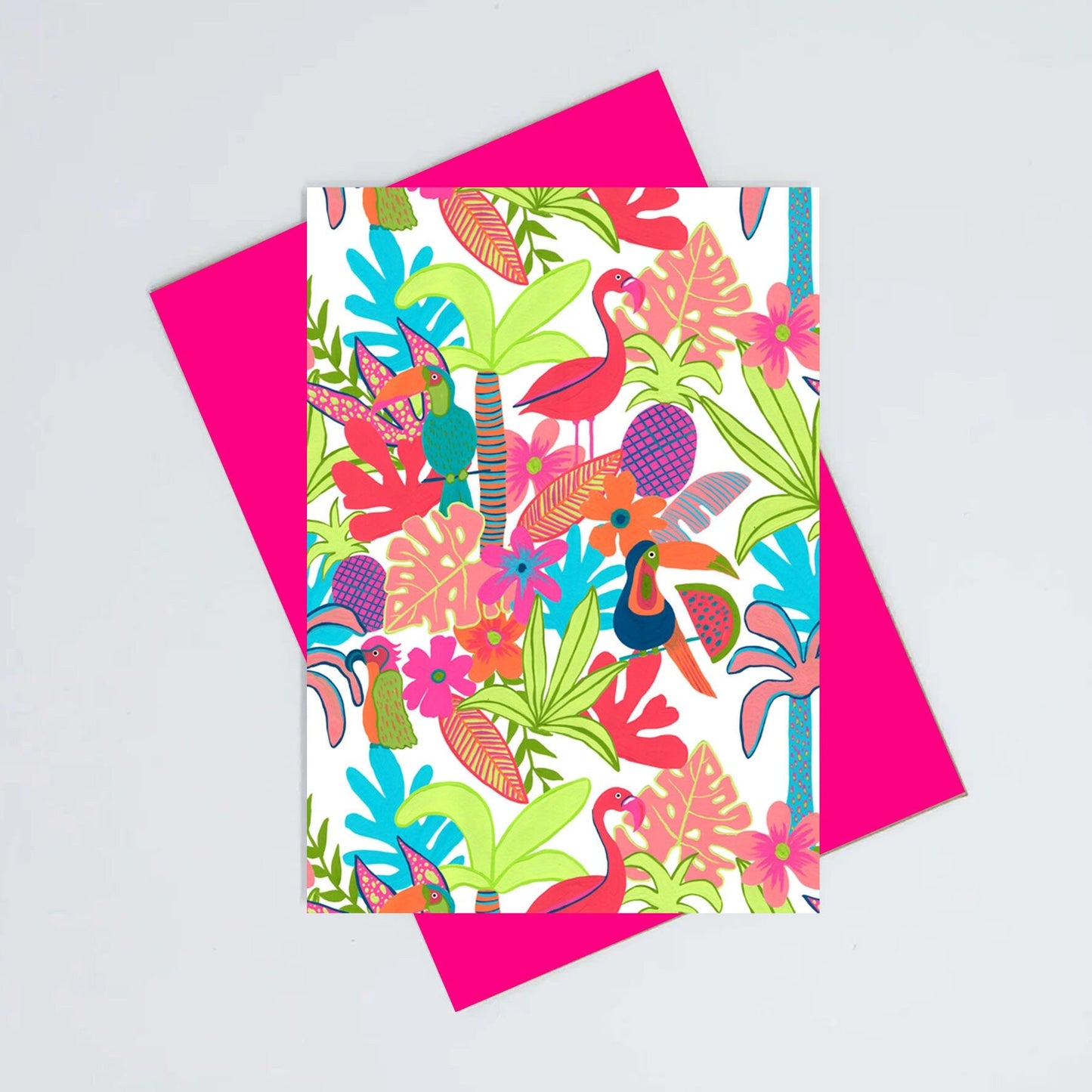 Flamingo birthday card