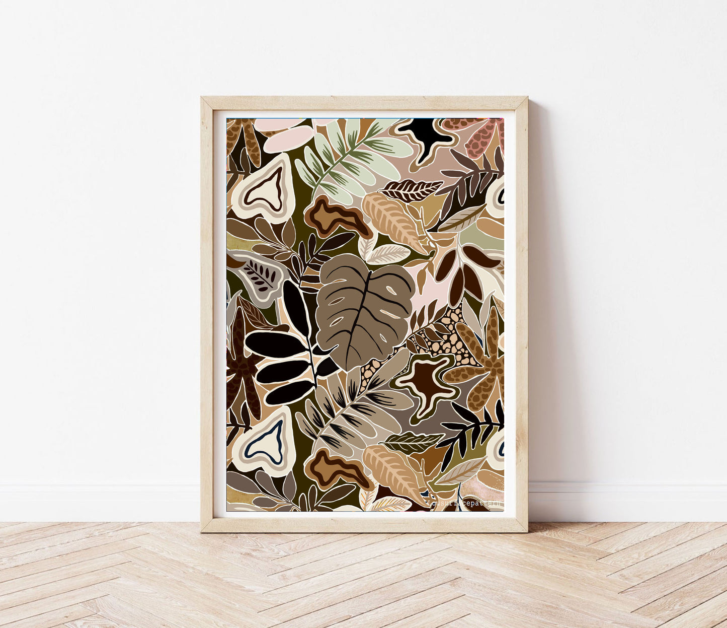 "Moody" cheeseplant print