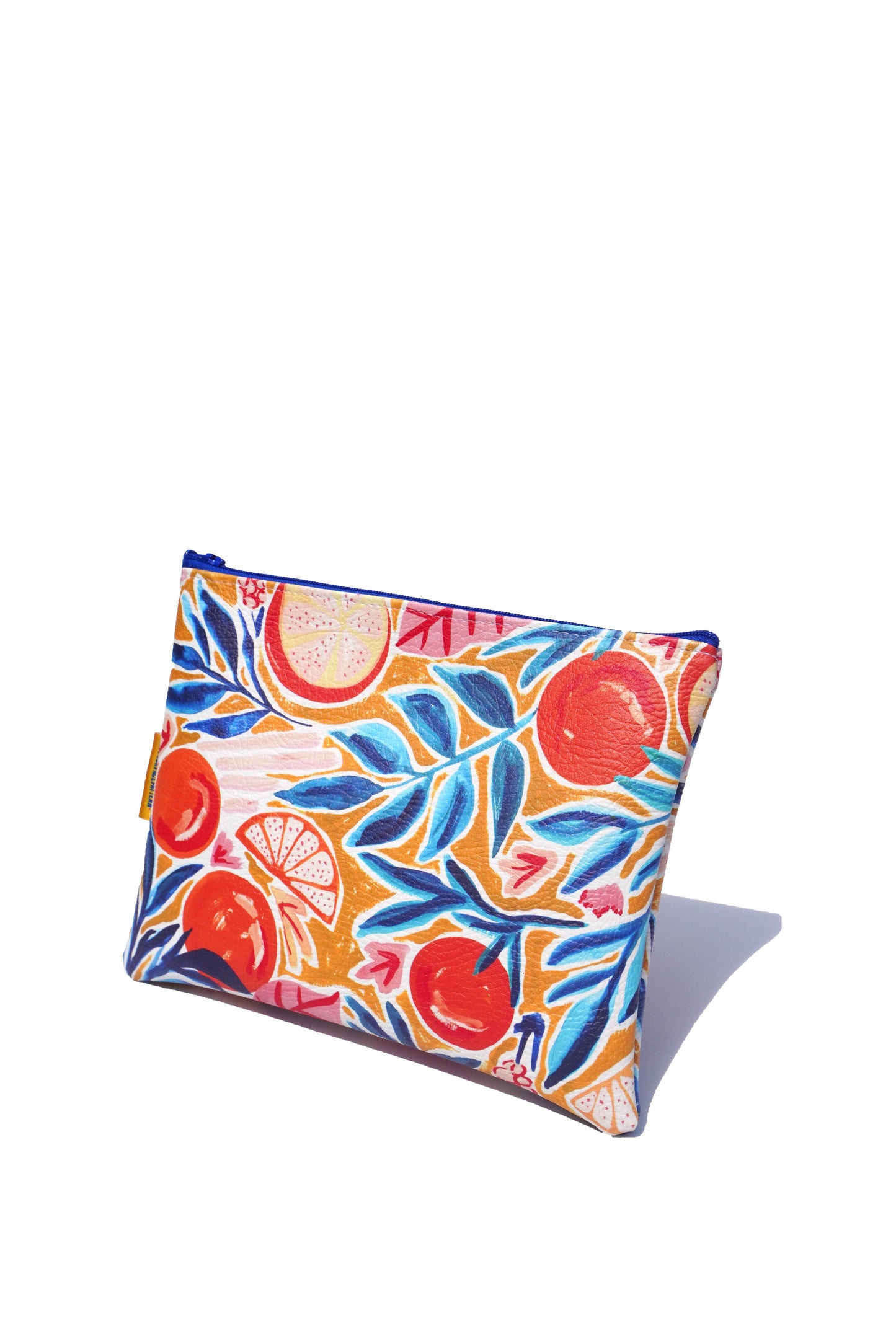 Oranges vegan leather makeup bag