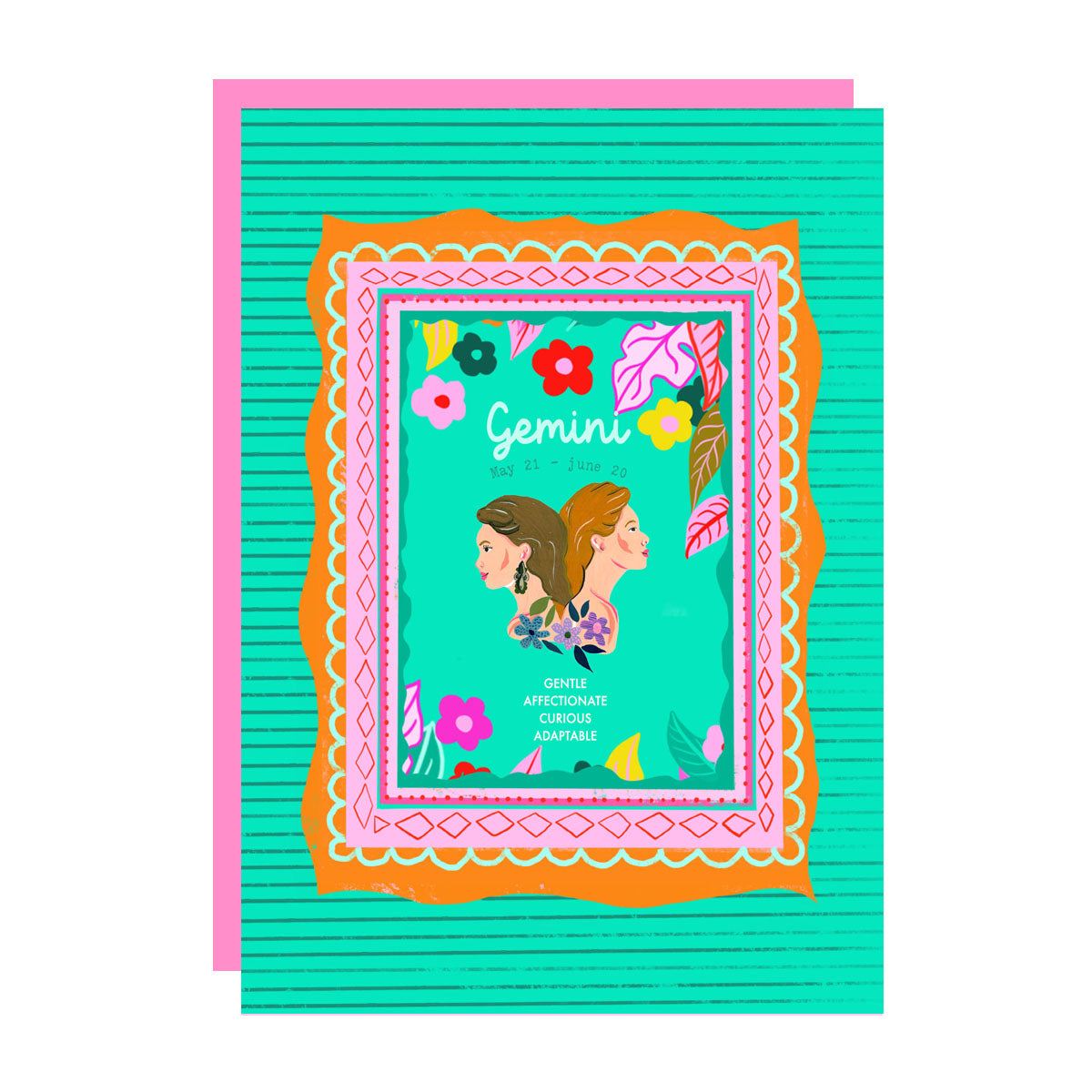 Gemini birthday card