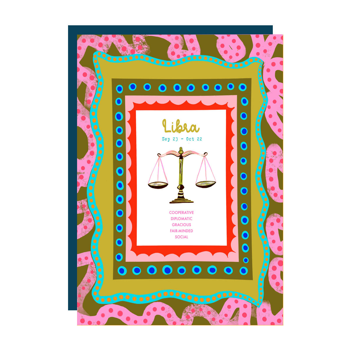 Libra birthday card