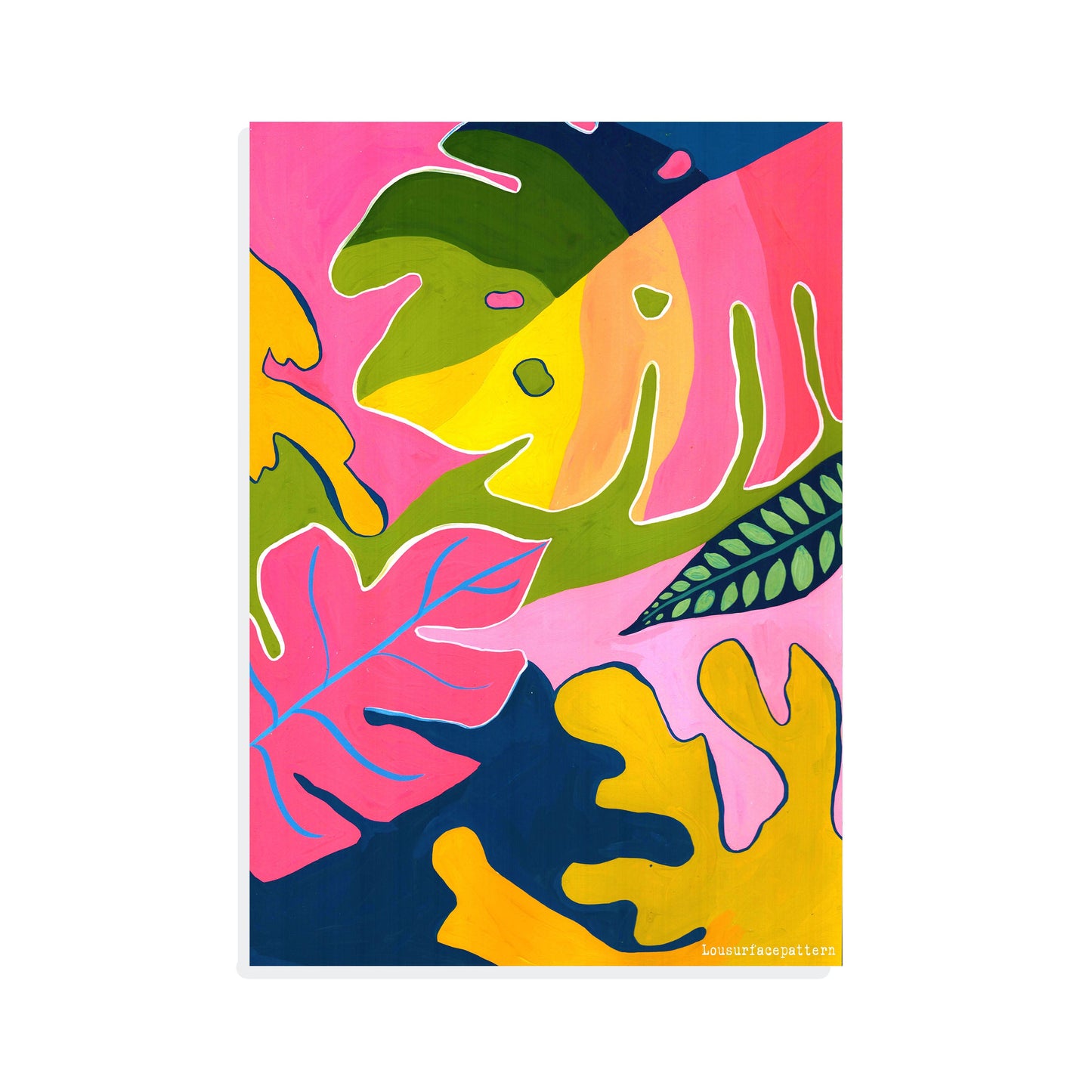 Cheeseplant tropical print