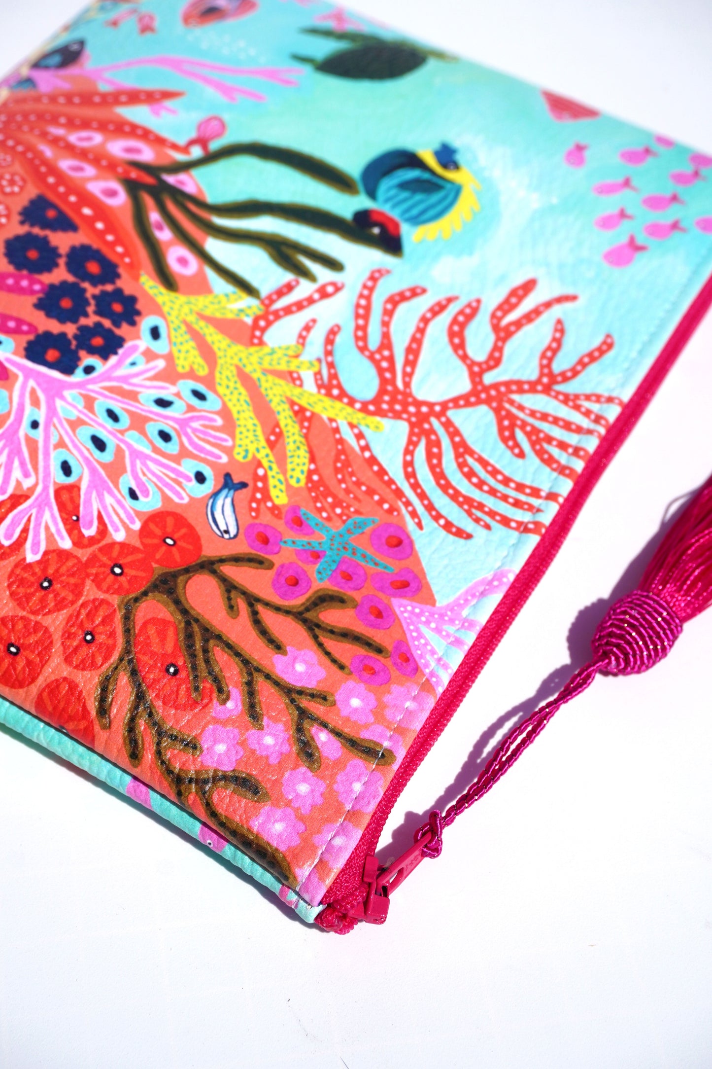 Under the sea vegan leather makeup bag