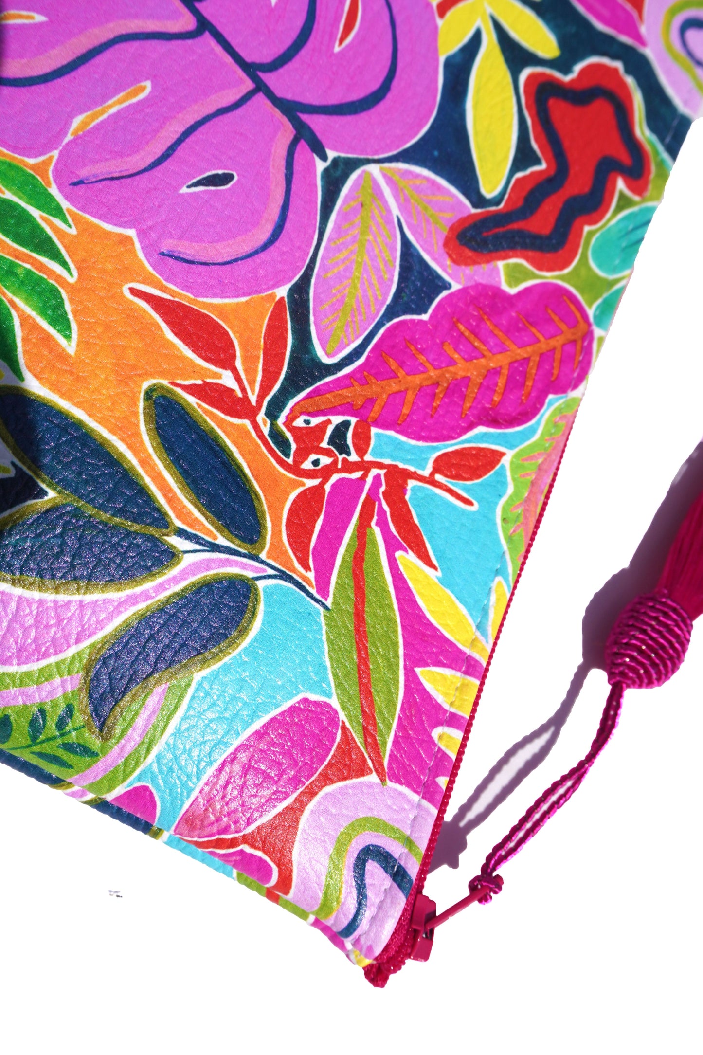 Cheeseplant vegan leather makeup bag