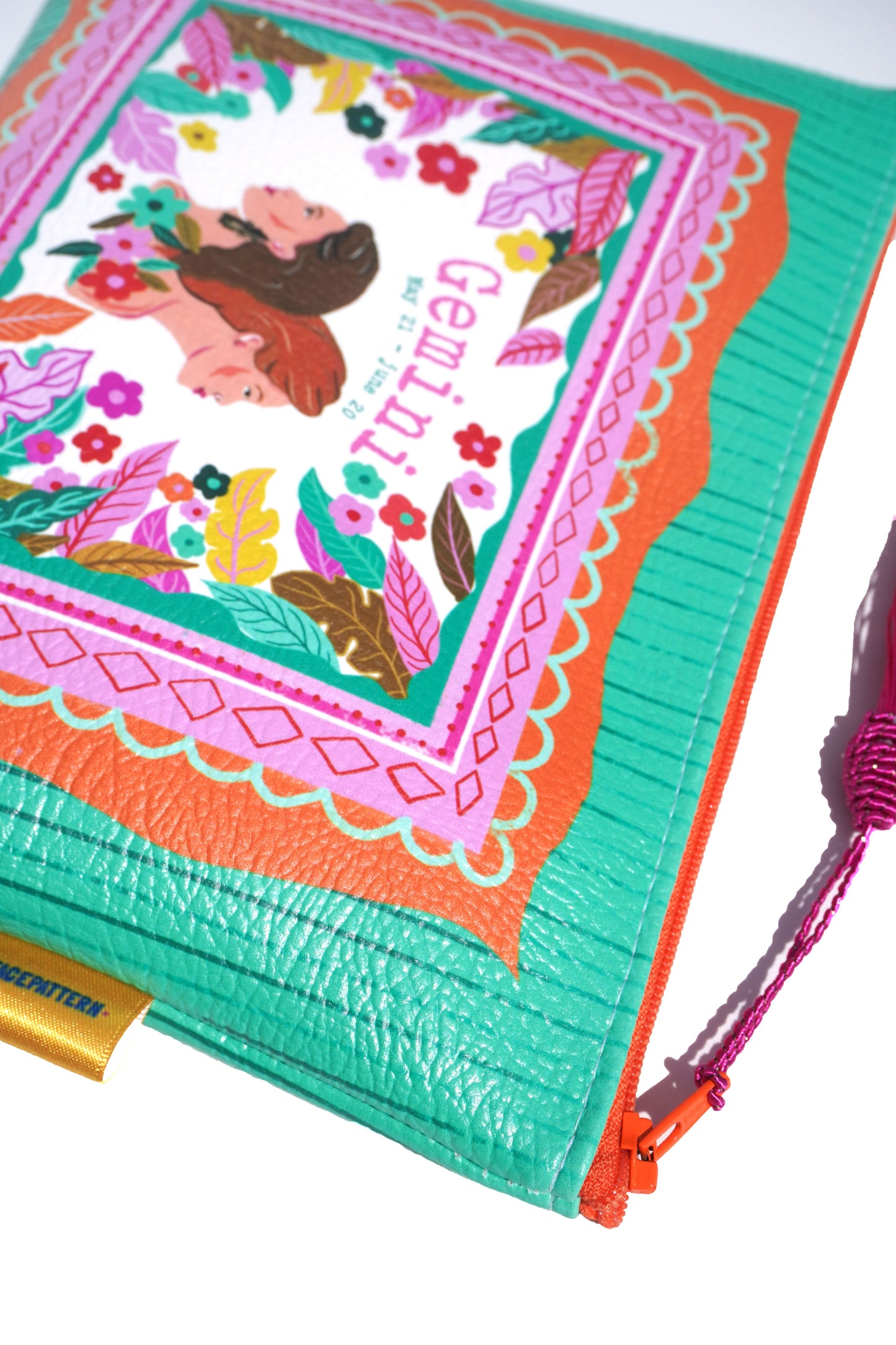 Gemini vegan leather makeup bag