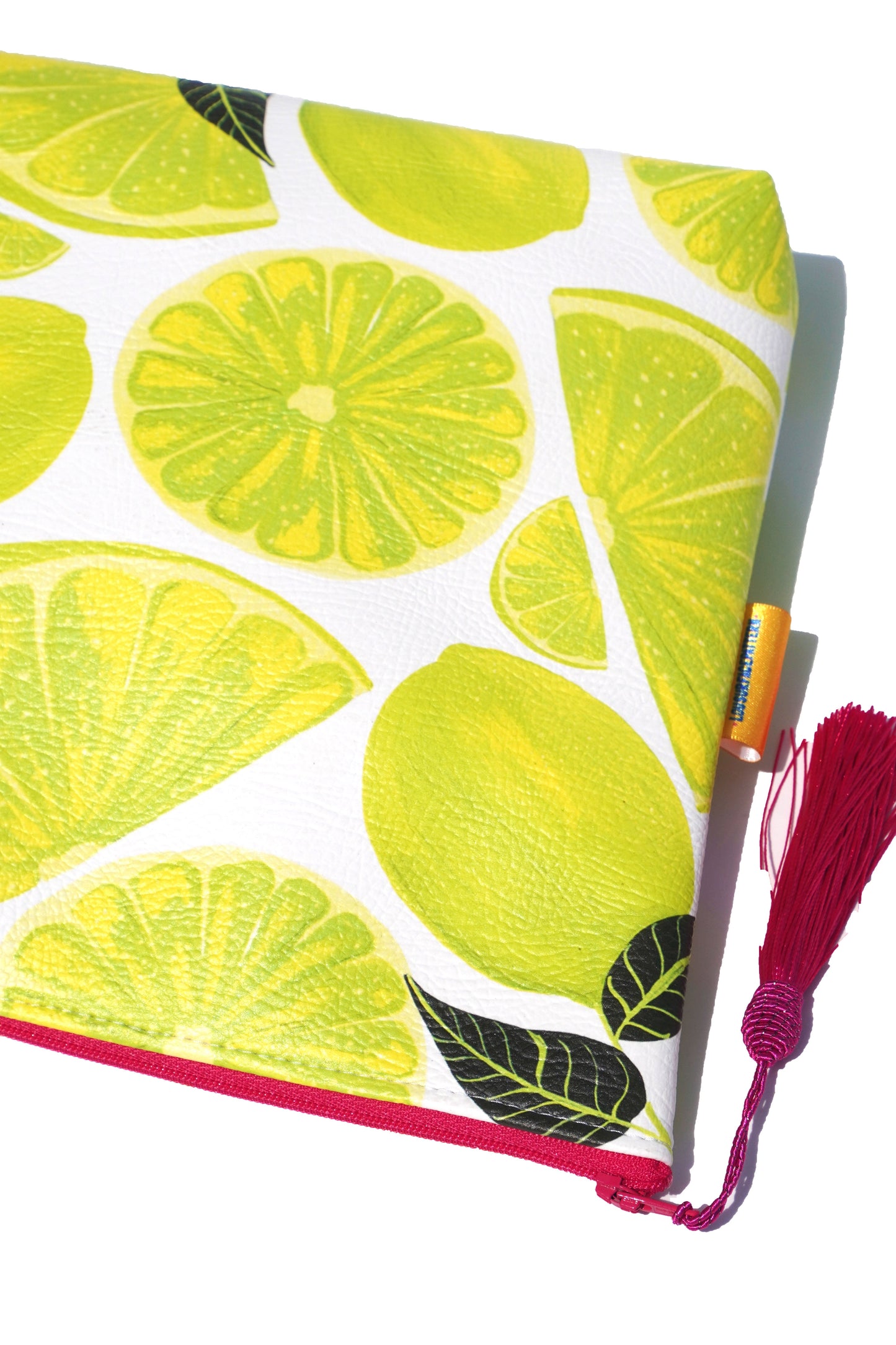 Limes vegan leather cosmetics bag