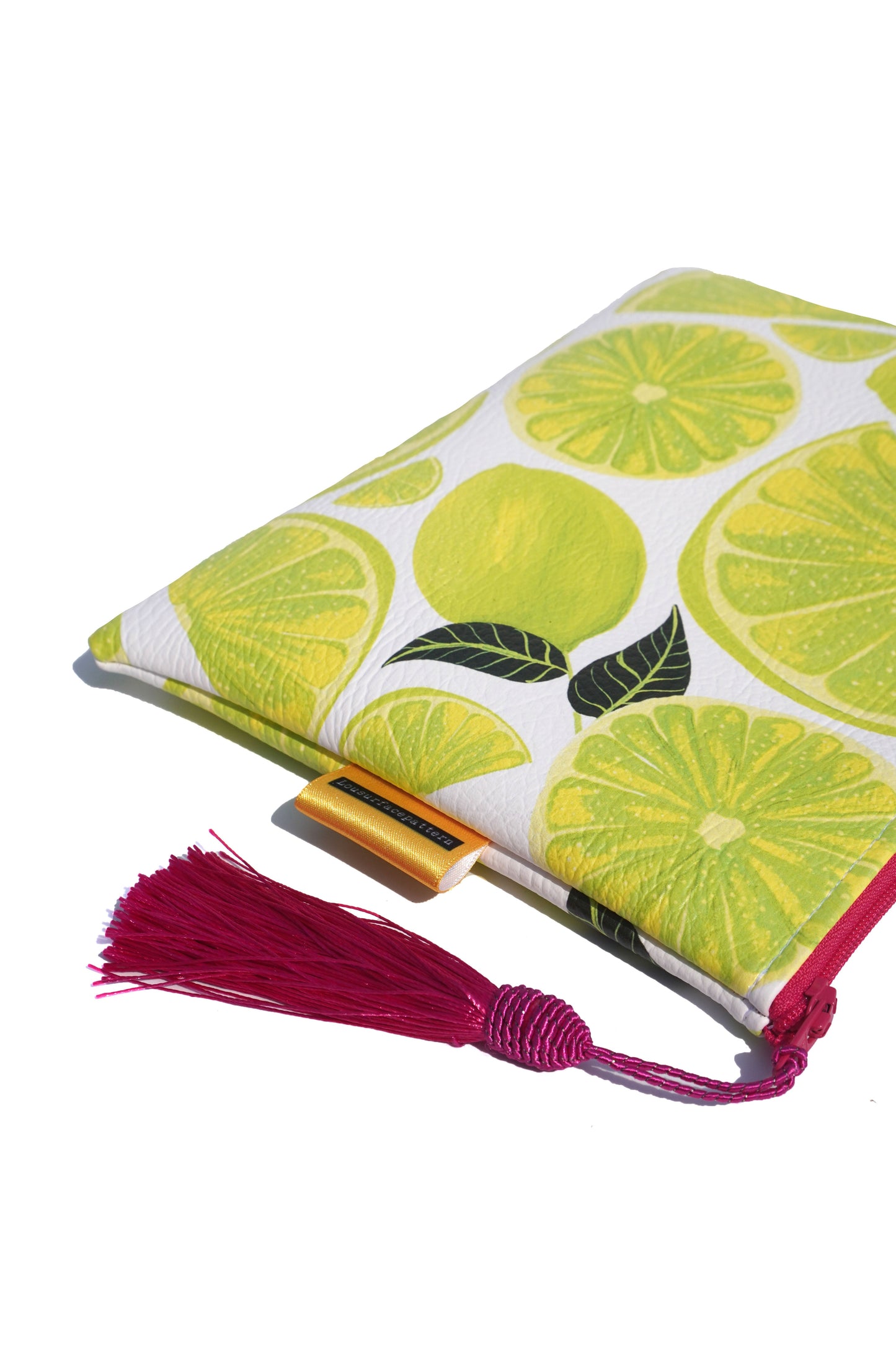 Limes vegan leather makeup bag