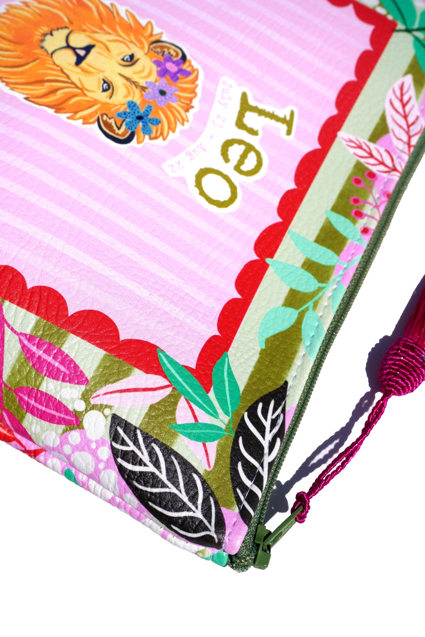 Leo vegan leather makeup bag