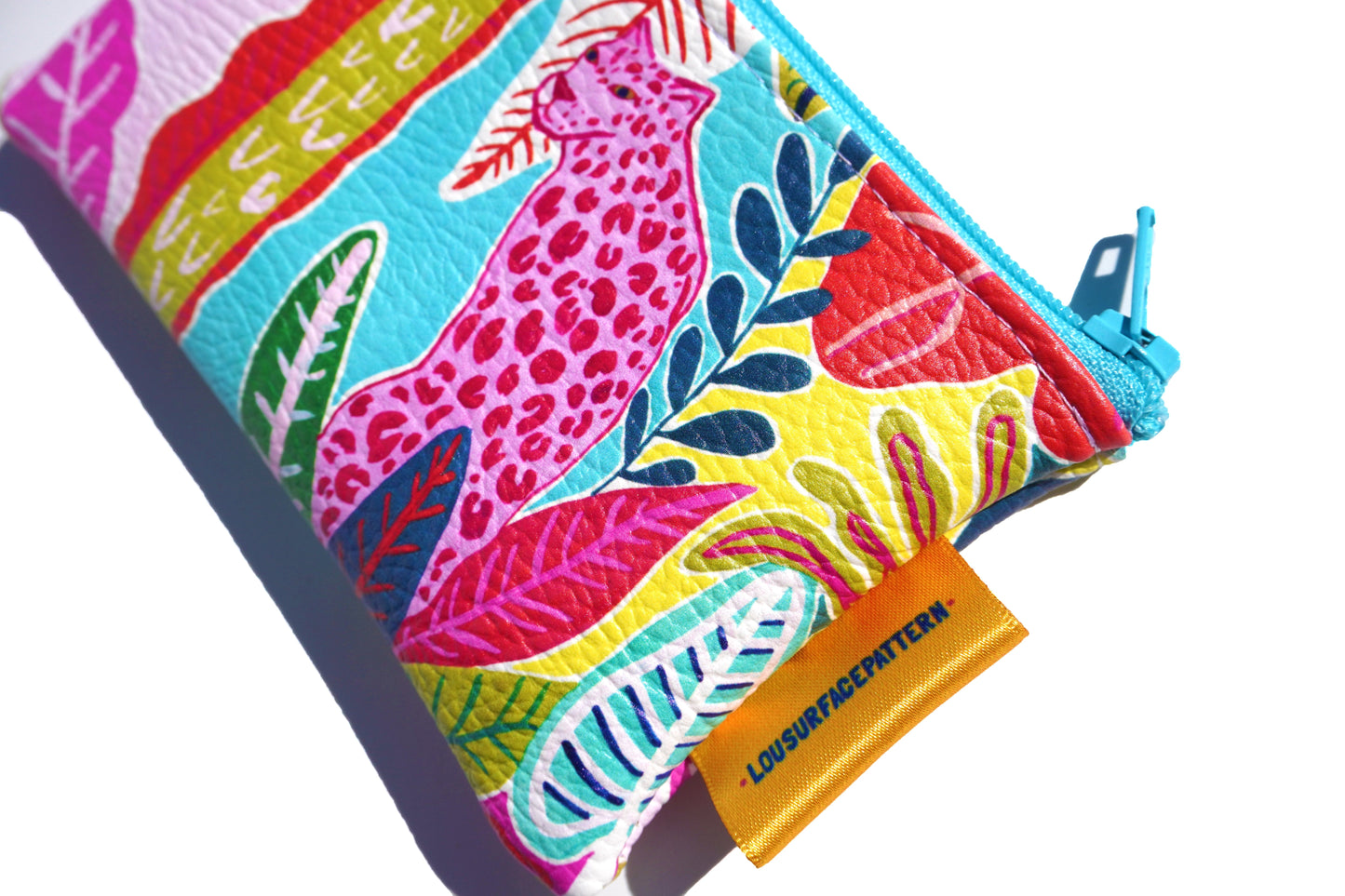 Vegan leather pink panther purse