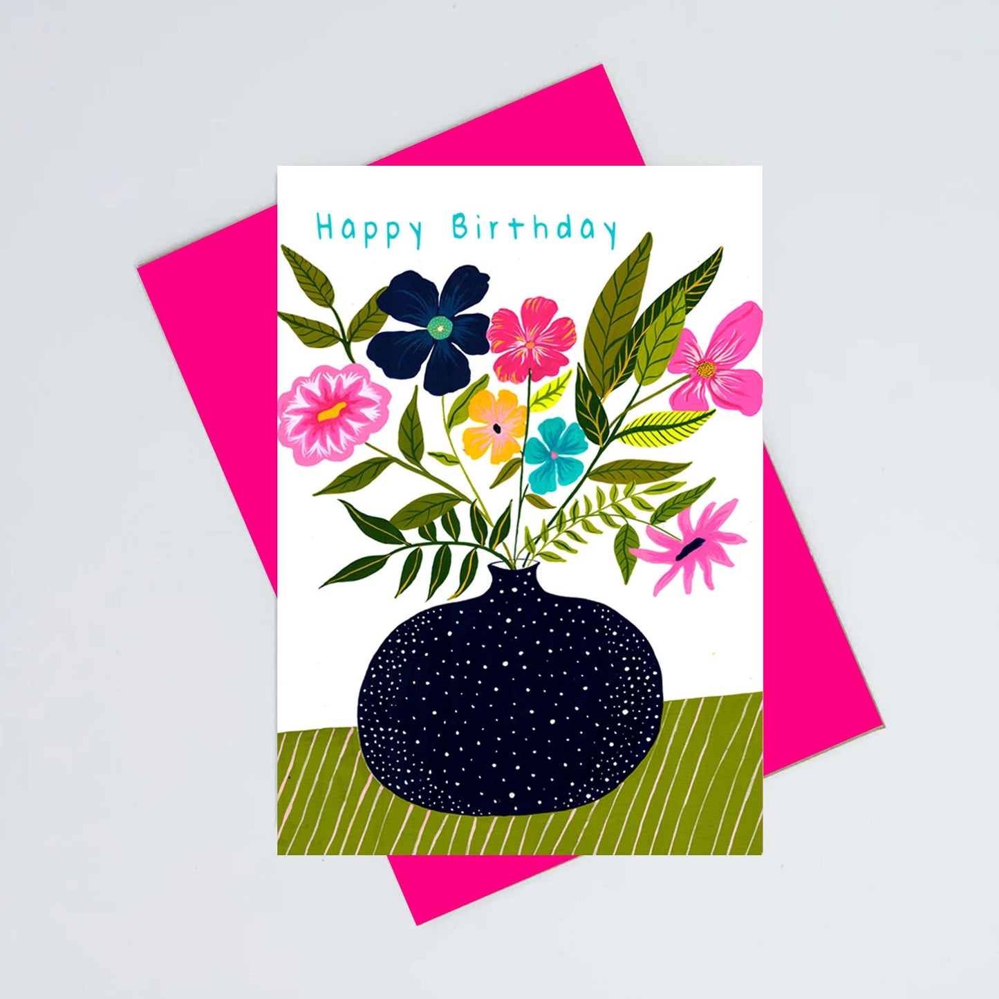 Floral vase card