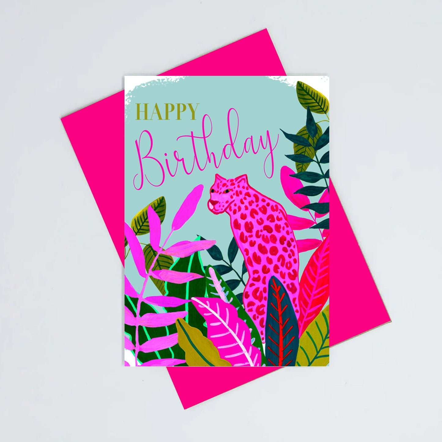 Tropical pink panther card