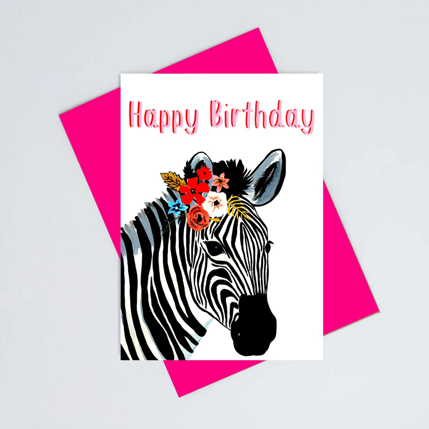 Zebra birthday card