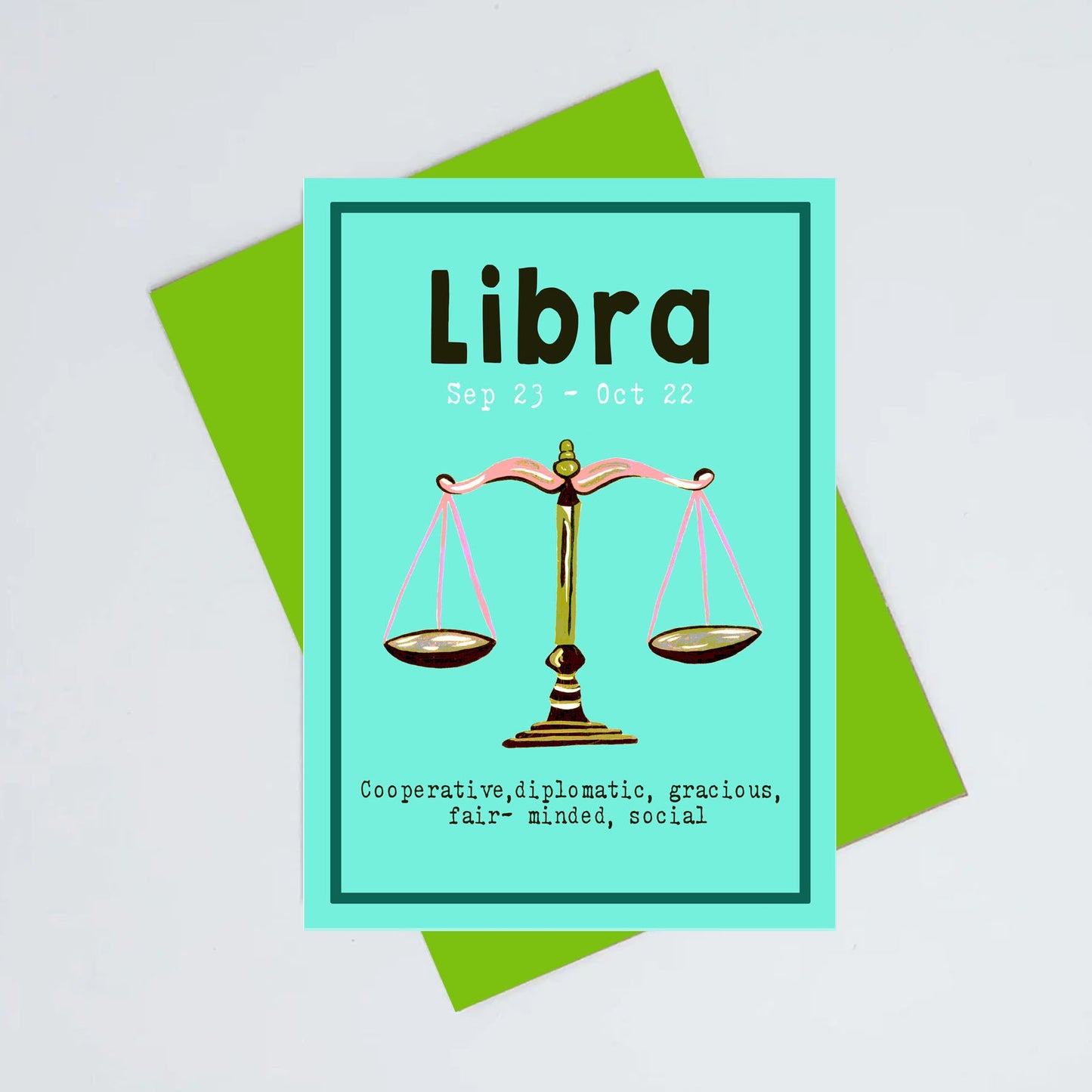 Libra birthday card