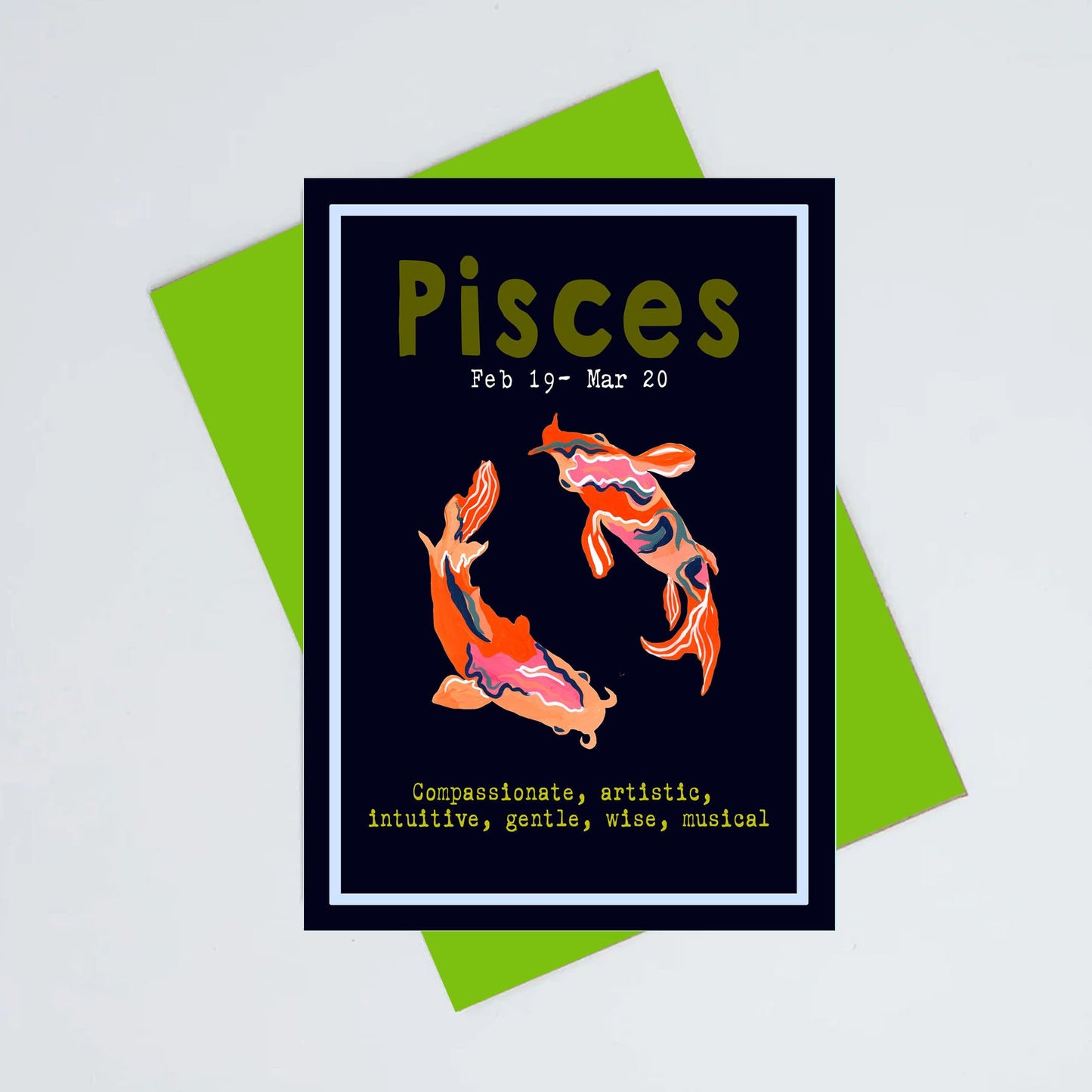 Pisces birthday card