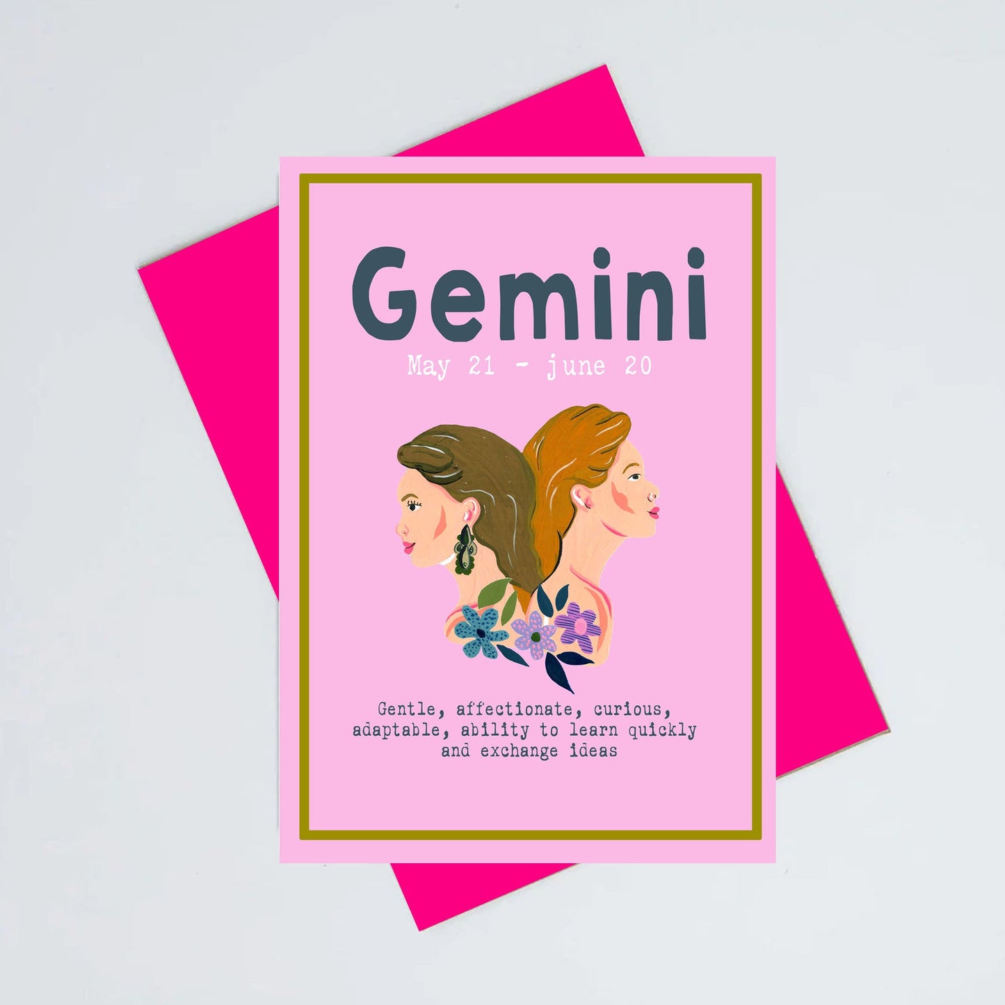 Gemini birthday card