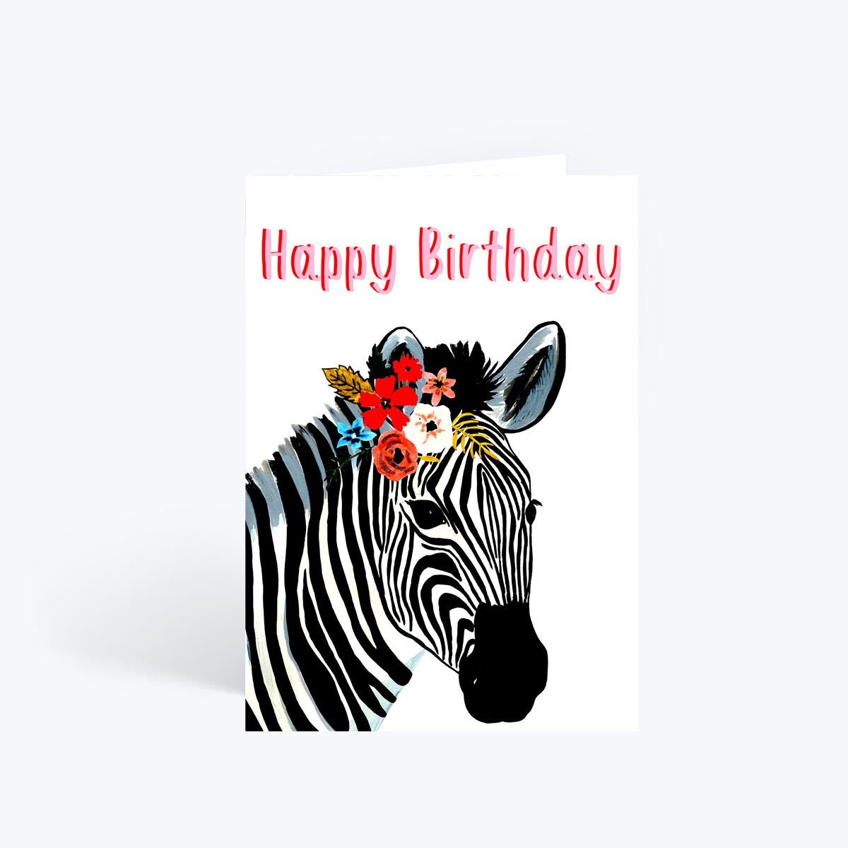Zebra birthday card