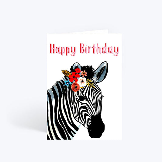 Zebra birthday card