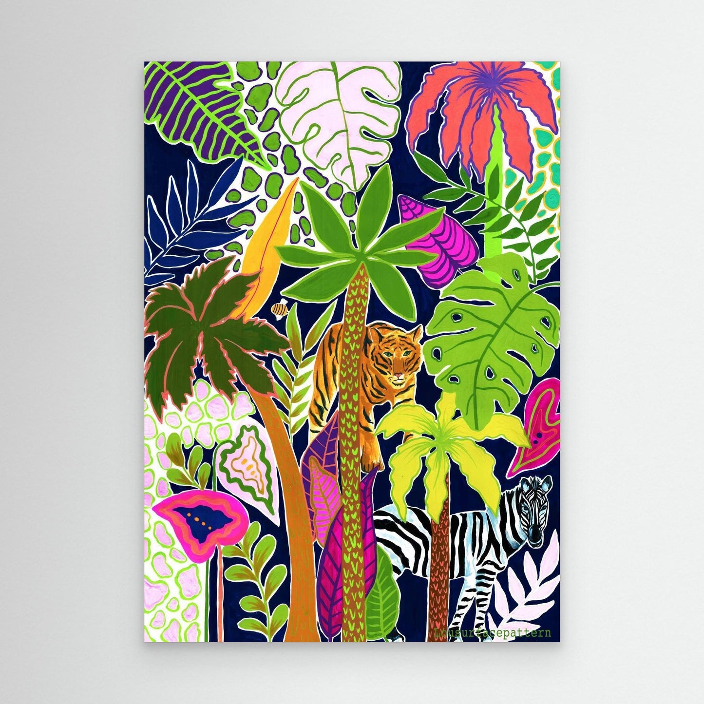 "Tiger and Zebra" Canvas print