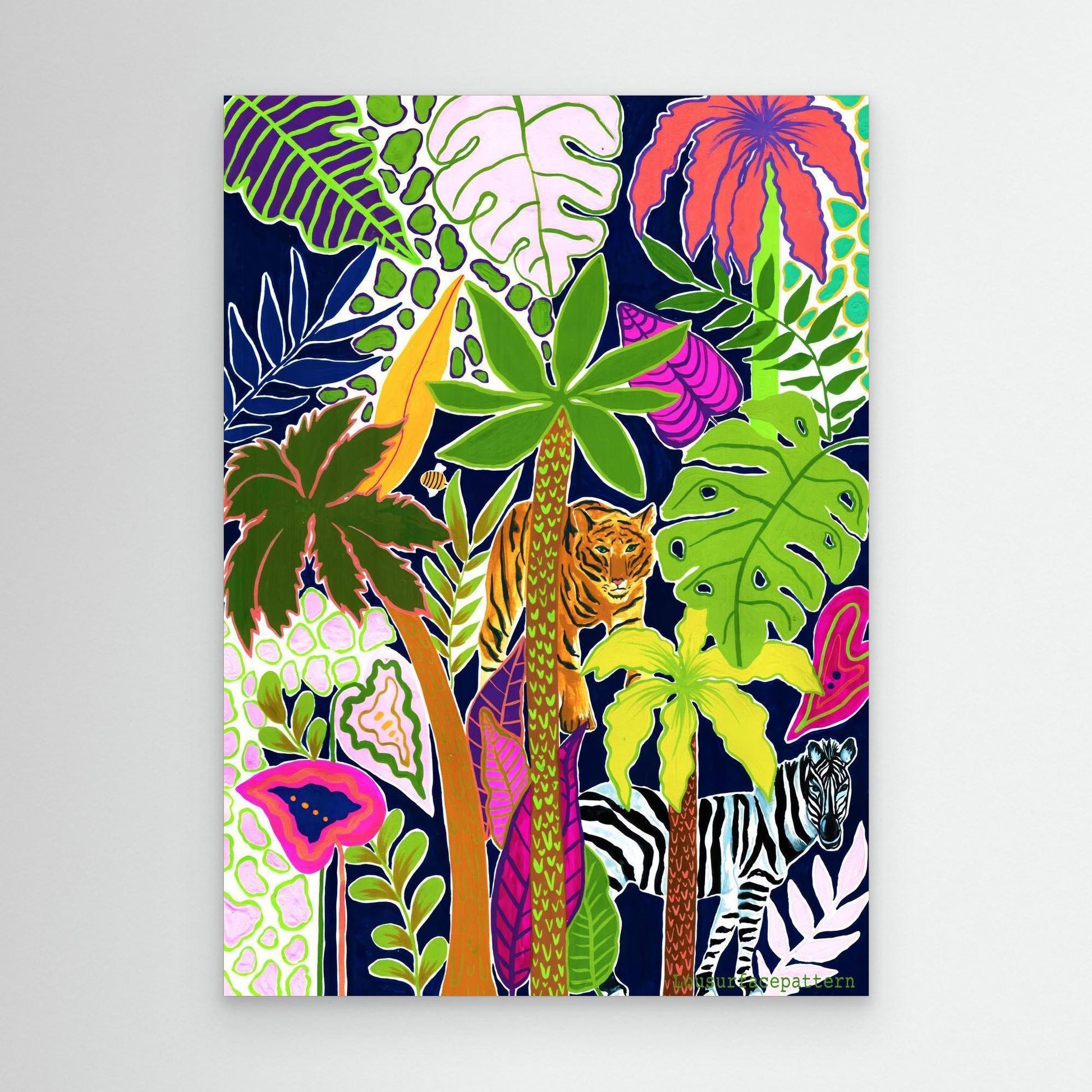 "Tiger and Zebra" Canvas print