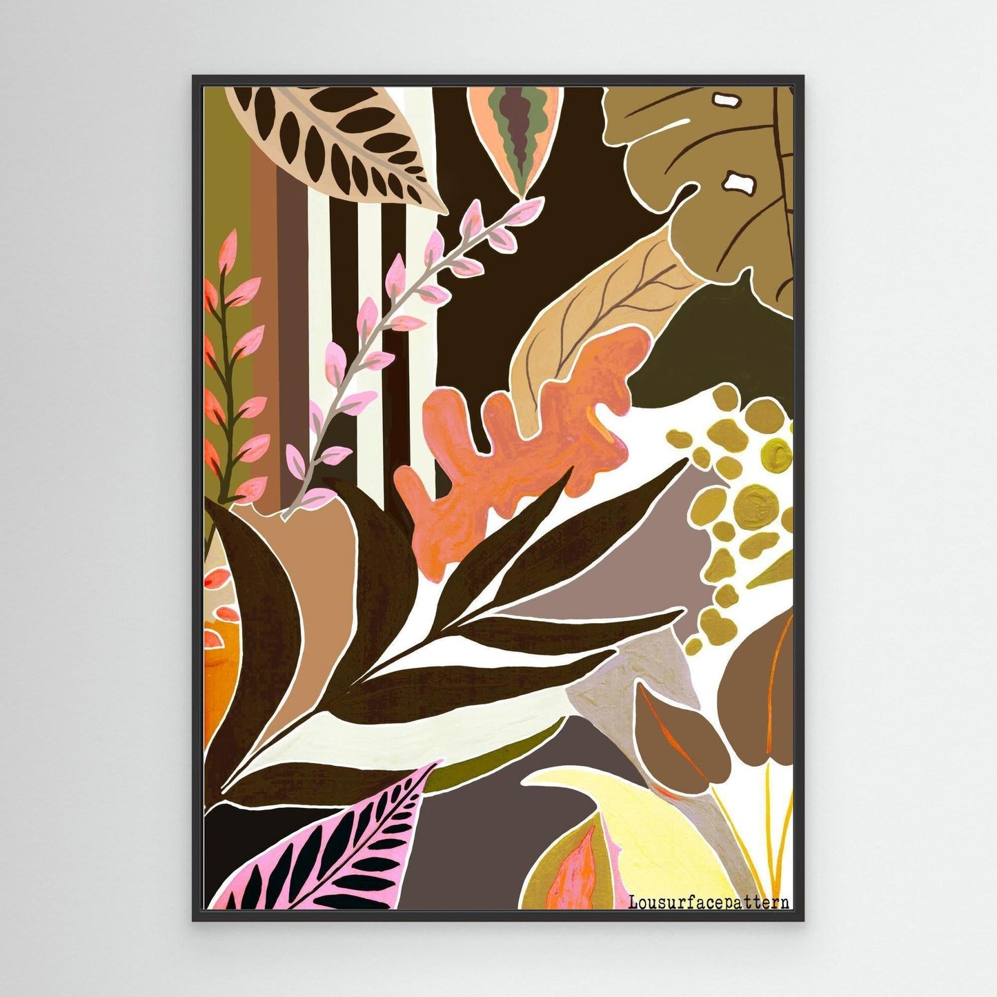 "Striped tropicals" canvas print