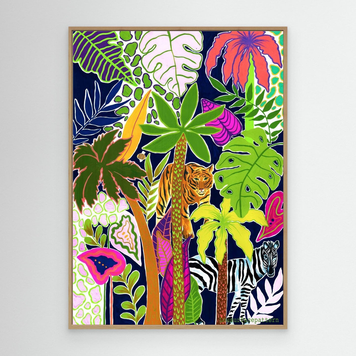 "Tiger and Zebra" Canvas print