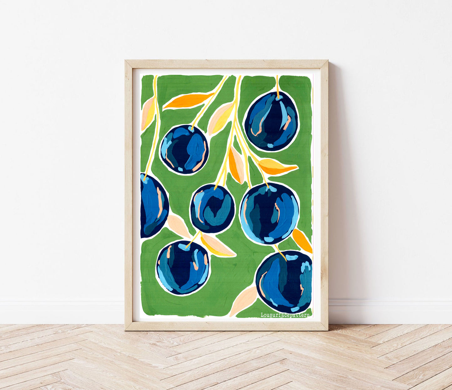 Blueberries print