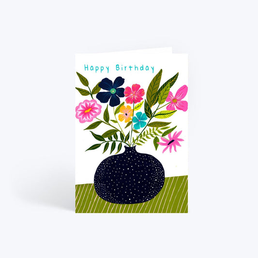 Floral vase card