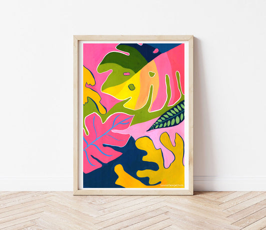 Cheeseplant tropical print