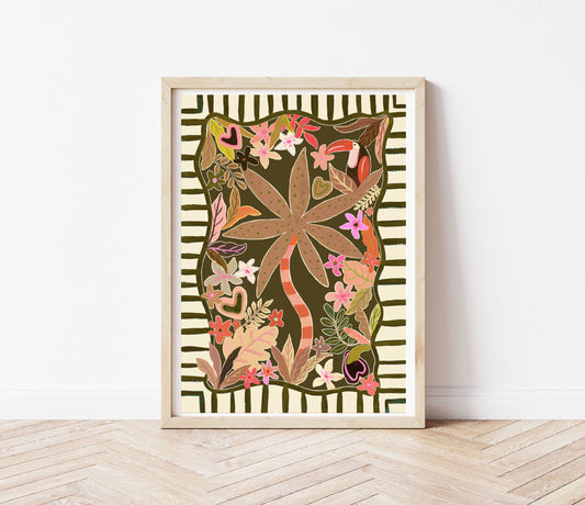 "Moody" autumn tree print