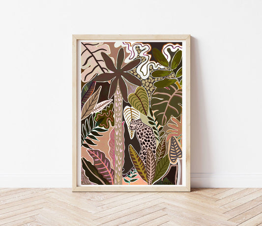 "Moody" pink panther print