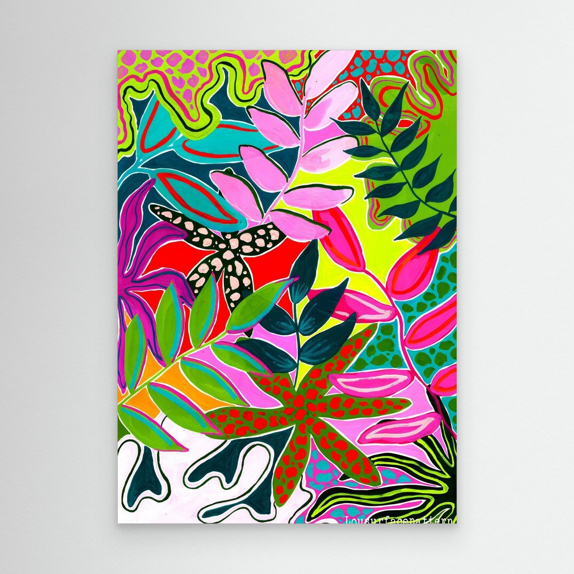 "Abstract Tropicals" Canvas Print