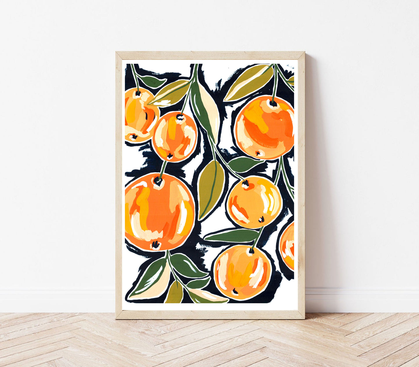 Oranges white print