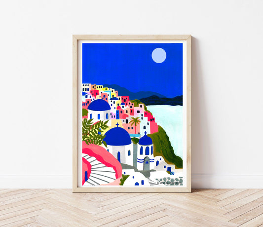 Santorini print