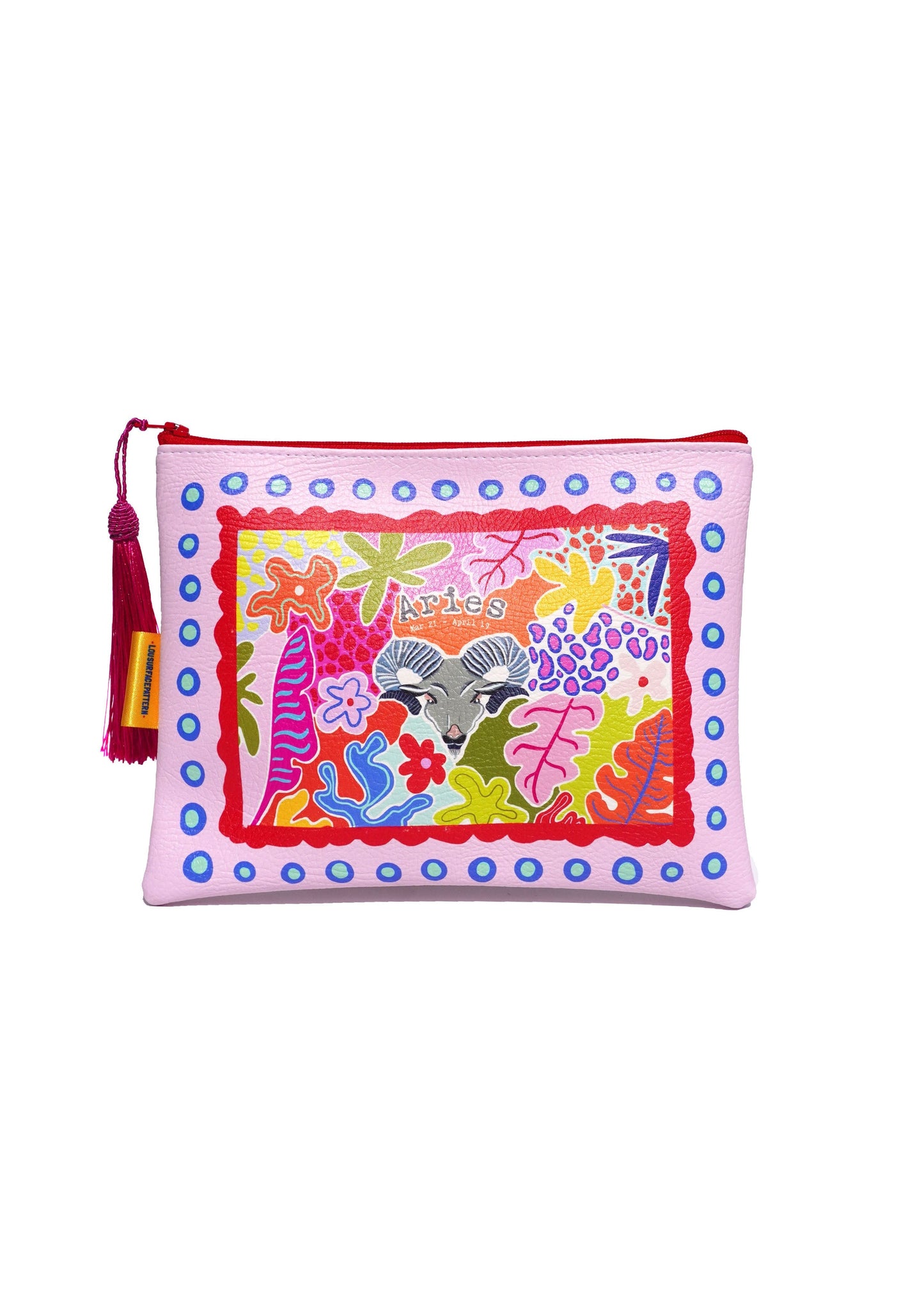 Aries vegan leather makeup bag