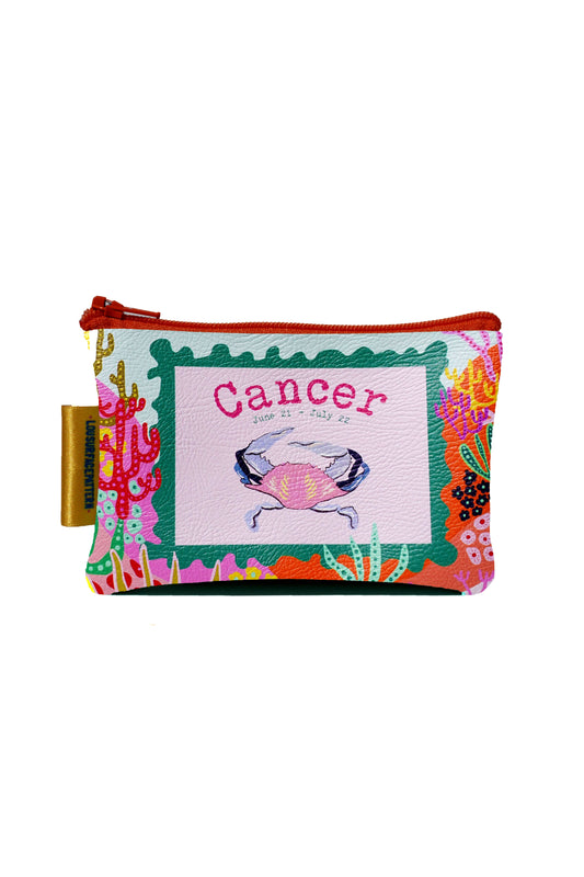 Cancer vegan leather purse