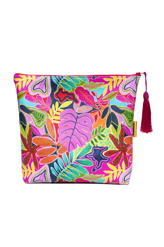 Cheeseplant vegan leather cosmetic bag