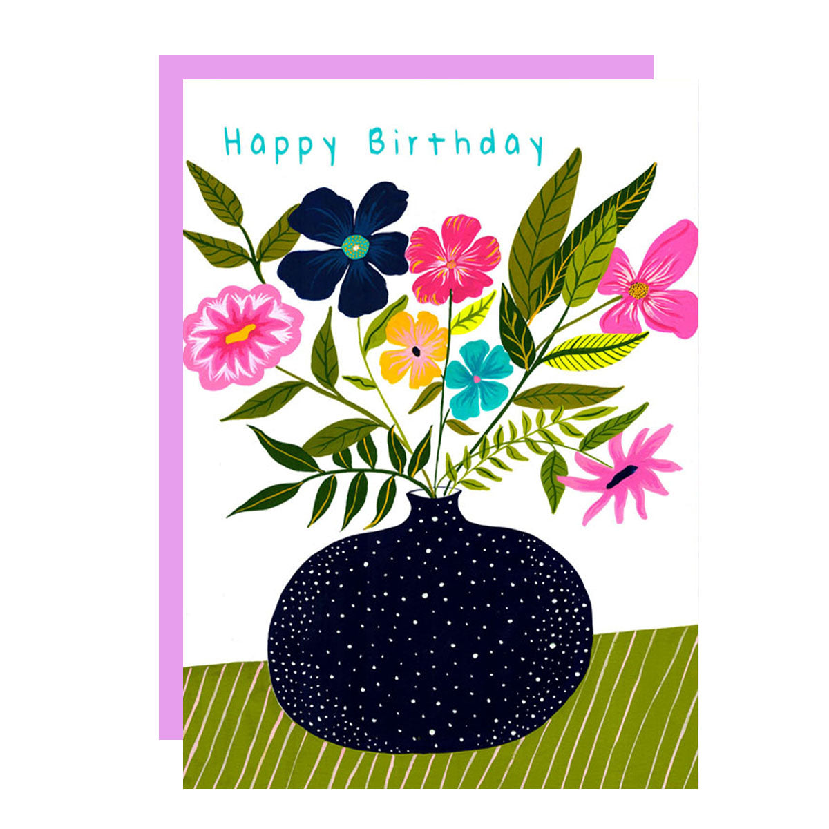 Floral vase card