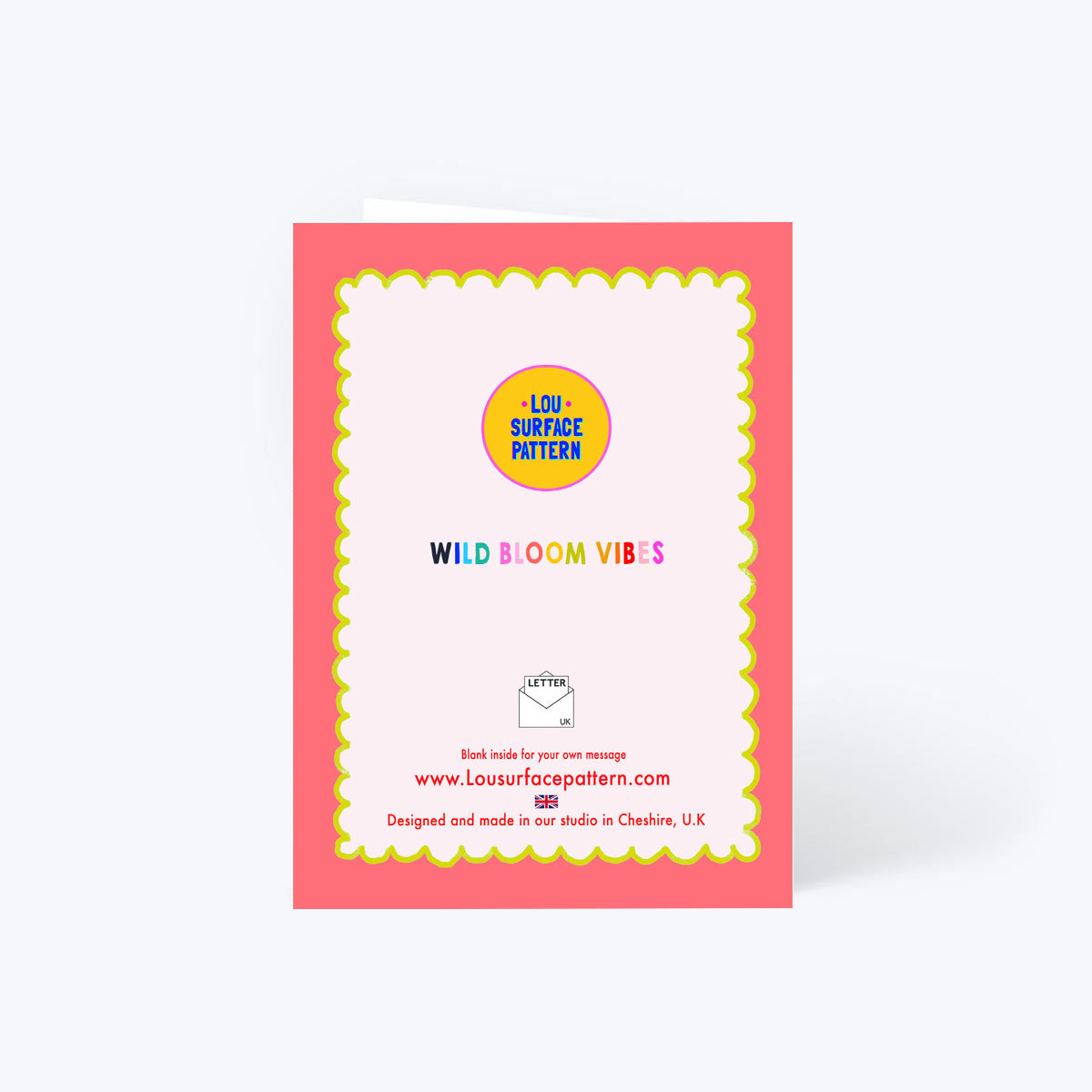 Floral vase pink birthday card