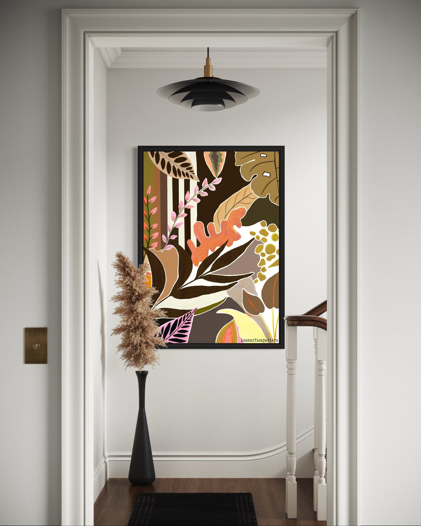 "Striped tropicals" canvas print