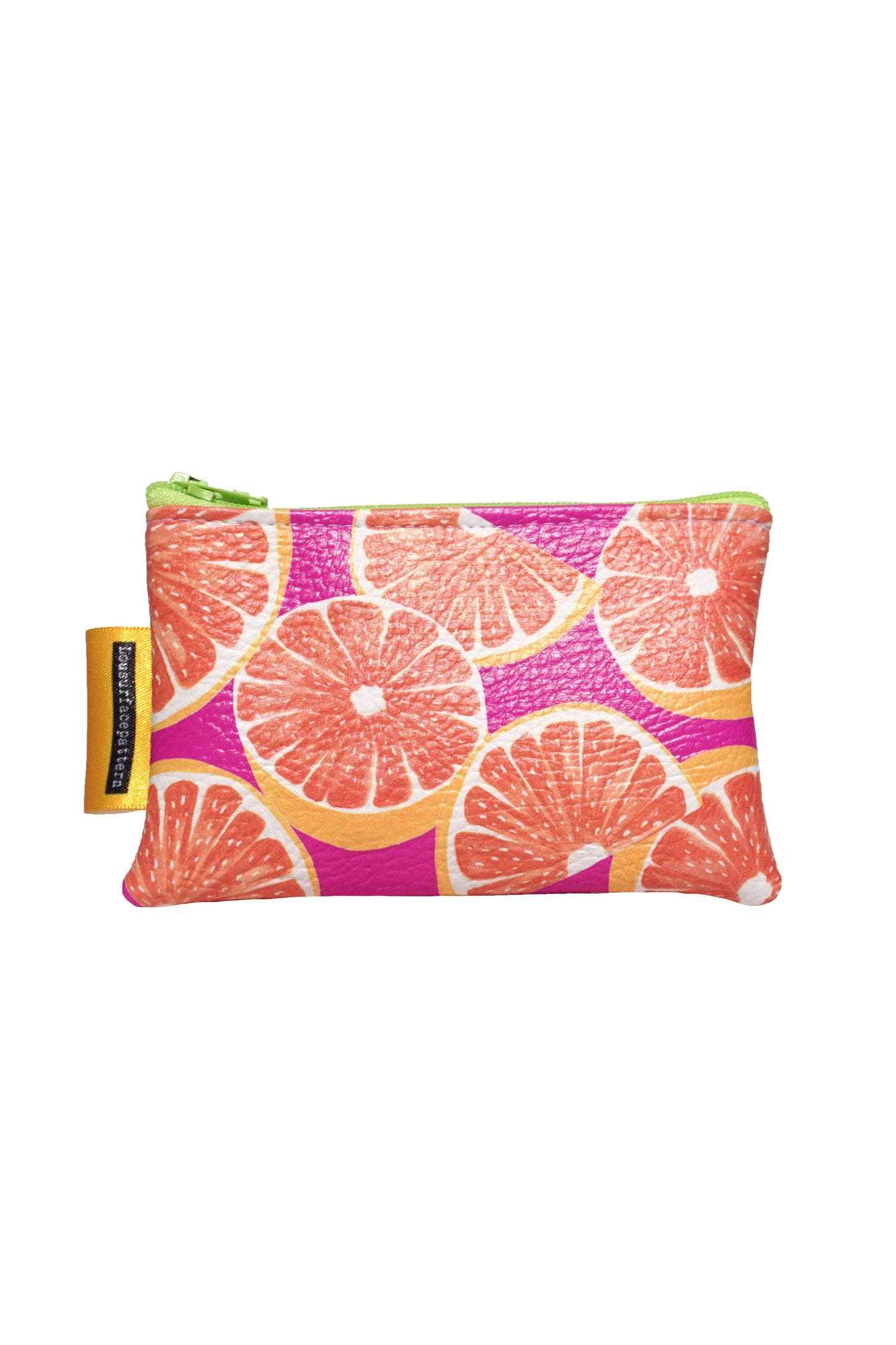 Vegan leather grapefruits purse