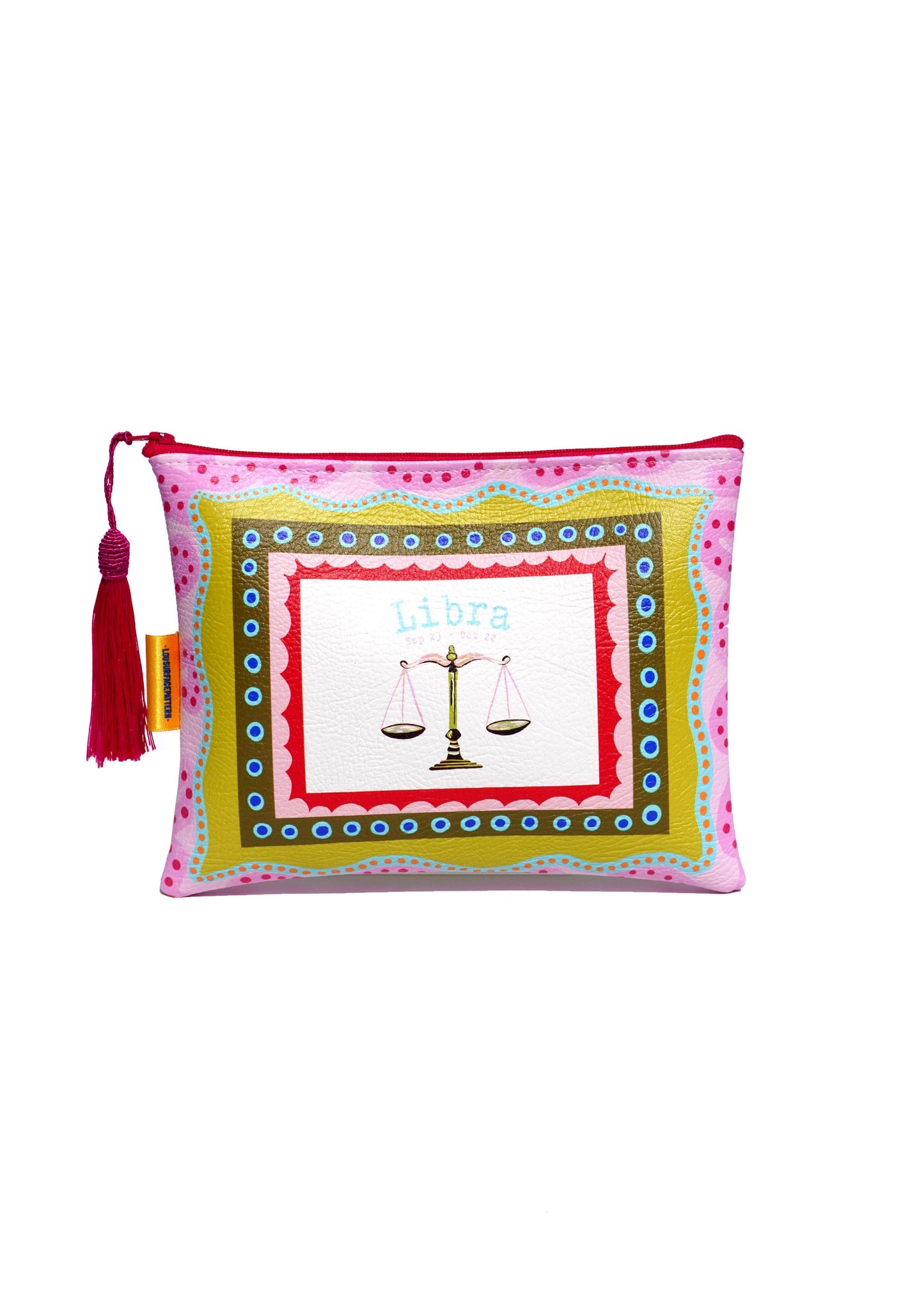 Libra vegan leather makeup bag