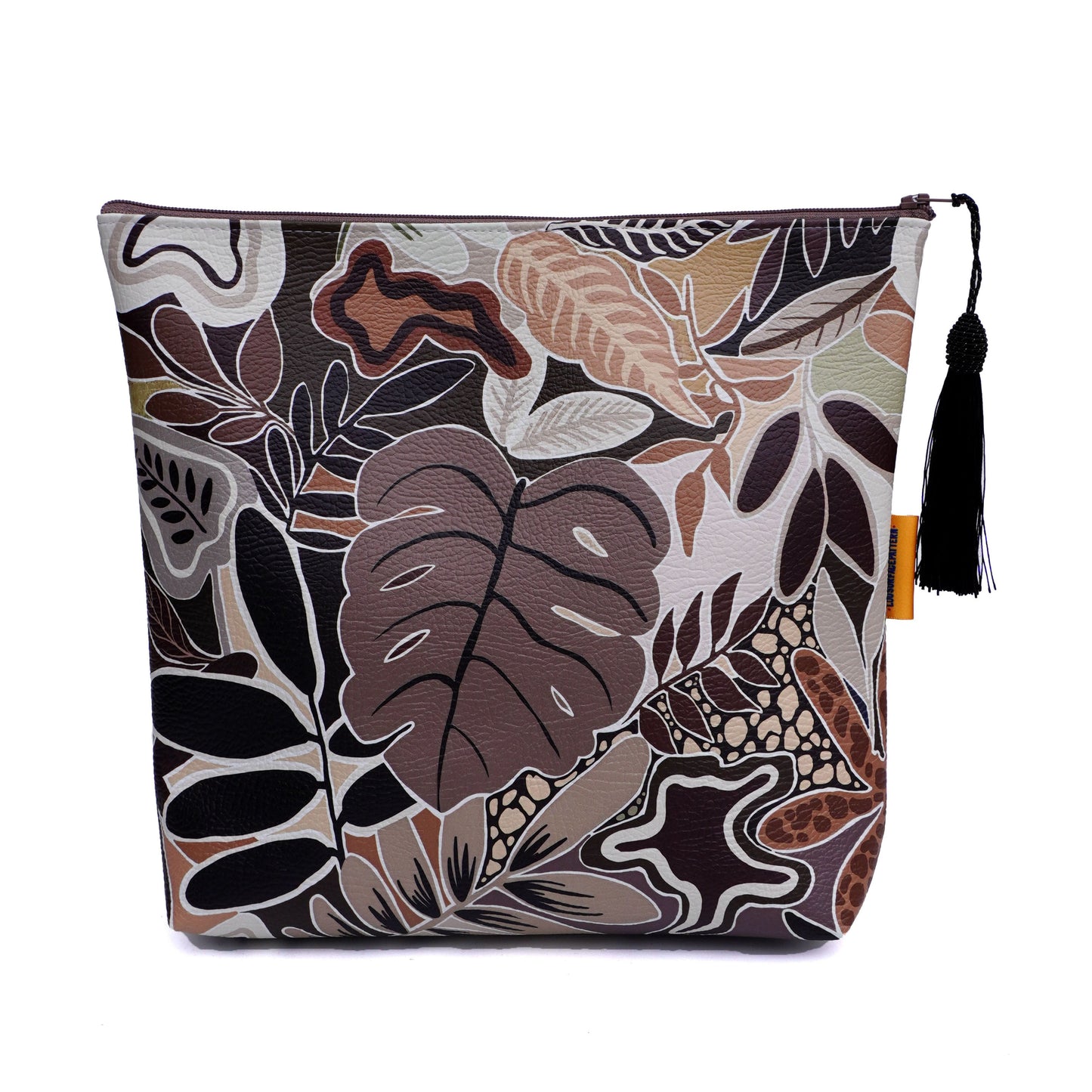 Moody cheeseplant cosmetic bag