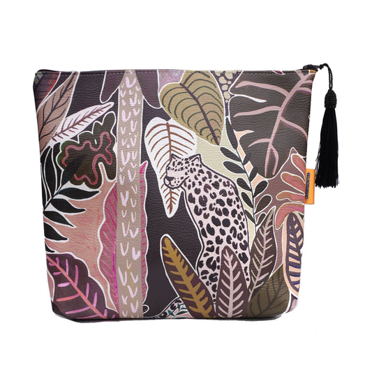 Moody pink panther cosmetic bag