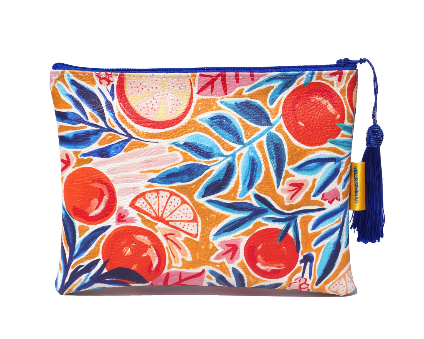 Oranges vegan leather makeup bag