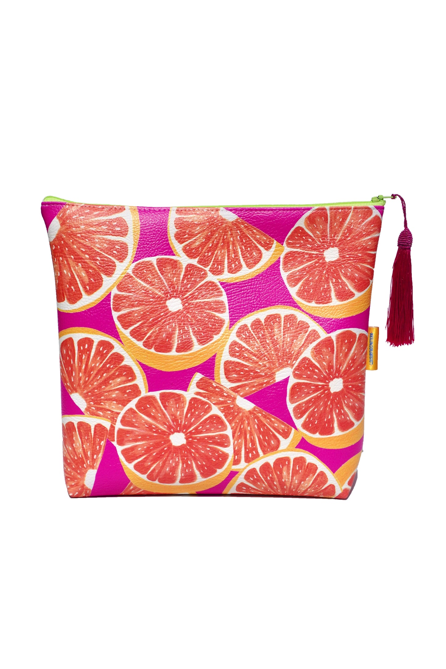 Grapefruit vegan leather cosmetic bag