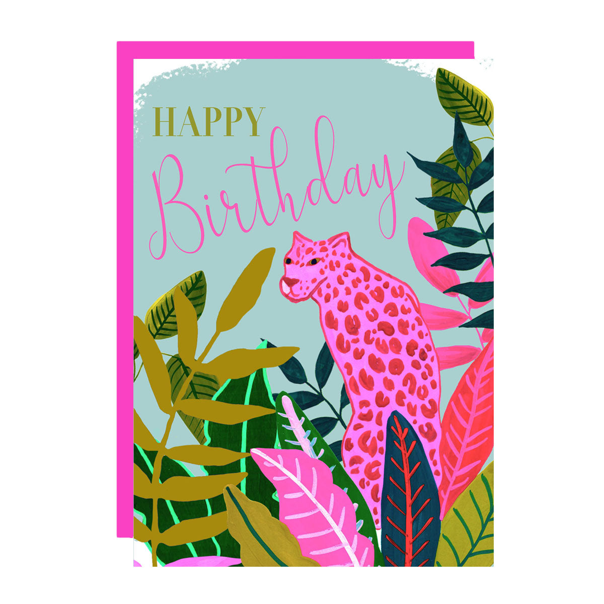 Tropical pink panther card
