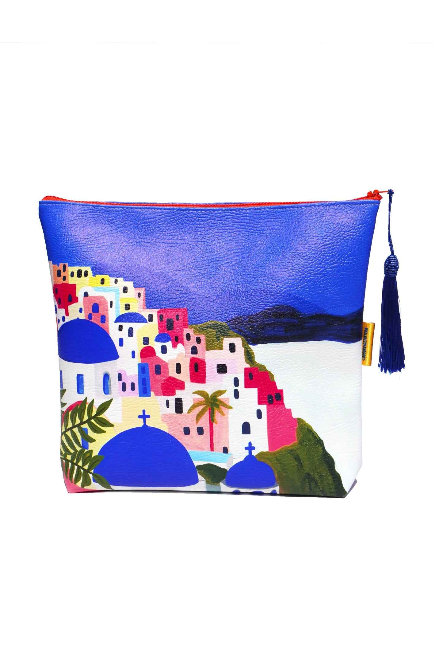 Santorini vegan leather cosmetic bag