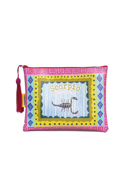 Scorpio vegan leather makeup bag
