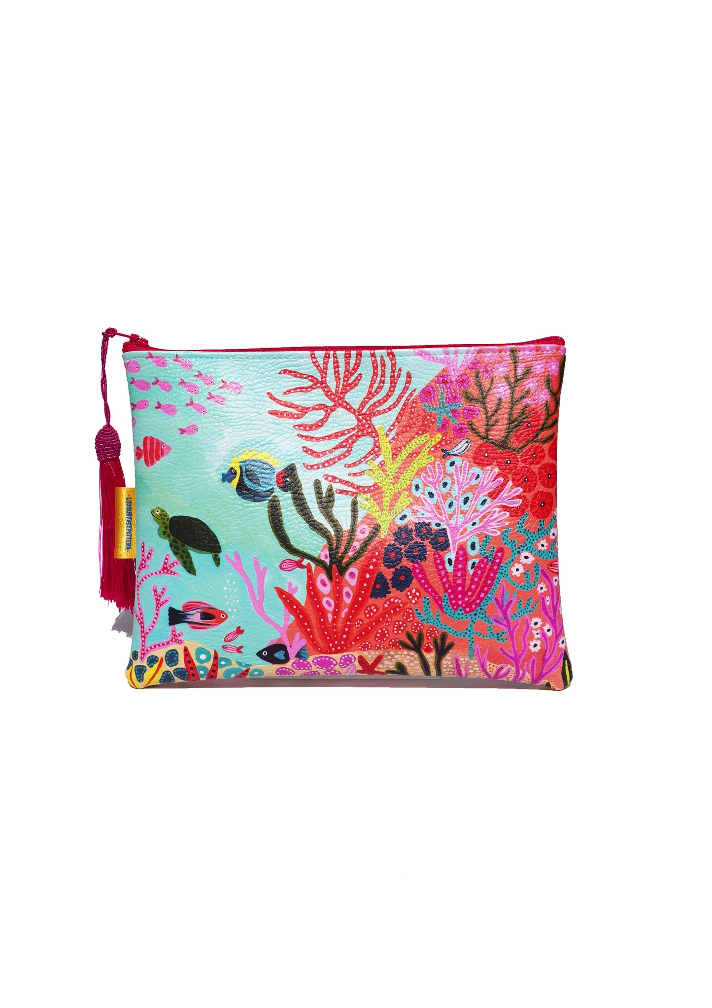 Under the sea vegan leather makeup bag
