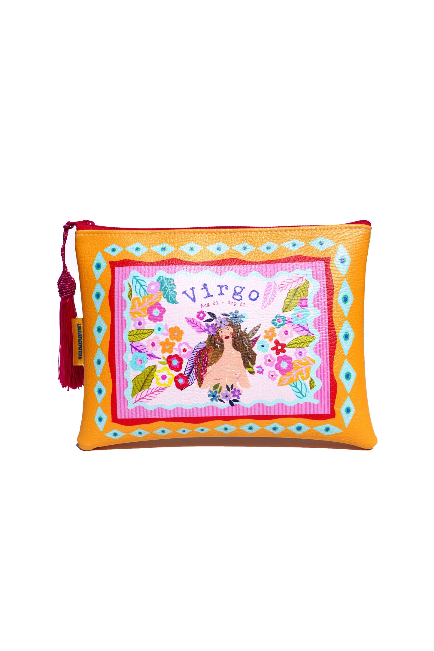 Virgo vegan leather makeup bag